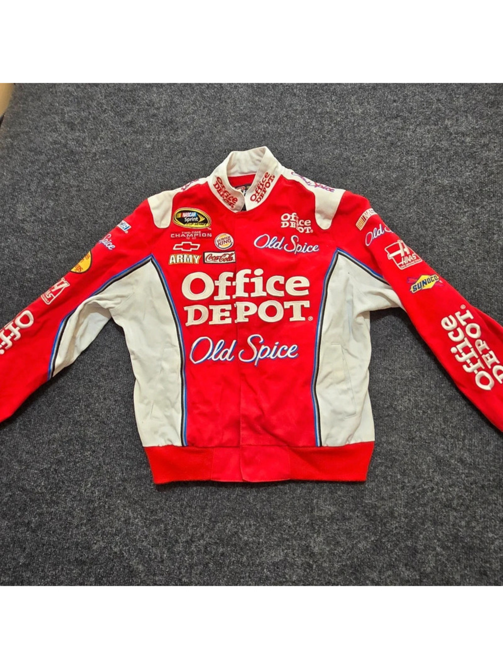 Chase Authentics Nascar Tony Stewart Jacket Office Depot Old Spice Racing Med M